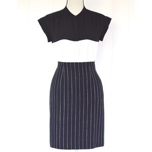 Michelle Moissac Paris Pencil Skirt Black  Sz 38/4